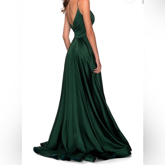 Strappy Back Satin Ballgown - Picture 3 of 15